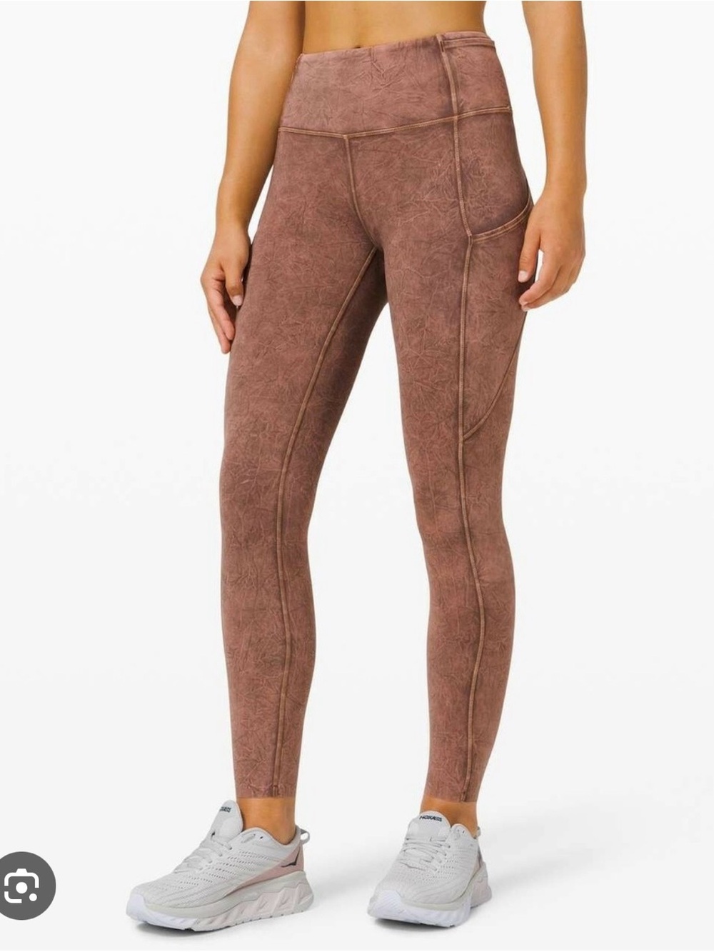 Lululemon Fast and Free Ice Dye Brown Leggings size 6